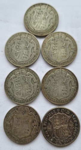 George silver half crown - v,