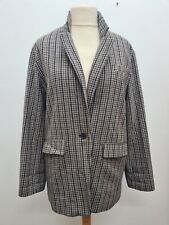 Primark Ladies  Houndstooth Check Oversized Blazer Jacket Size 12