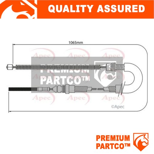 Premium rear hand brake cable - hand,