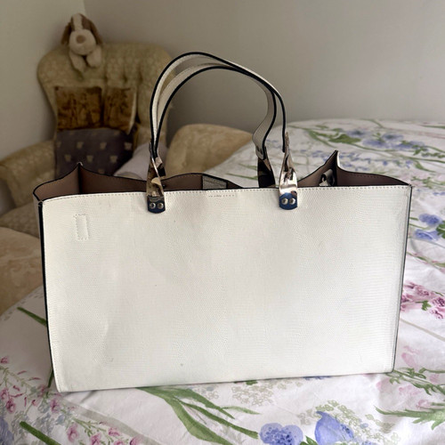 Zara white textured faux - zara,