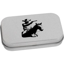 'Cowboy on Horse' Metal Hinged