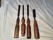 3 old vintage chisels and 1