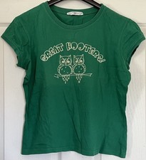 New Look Ladies Green ‘Great Hooters’ Top Size UK 14. Ref00269
