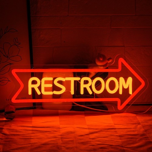 Restroom neon signs for wall - signs,