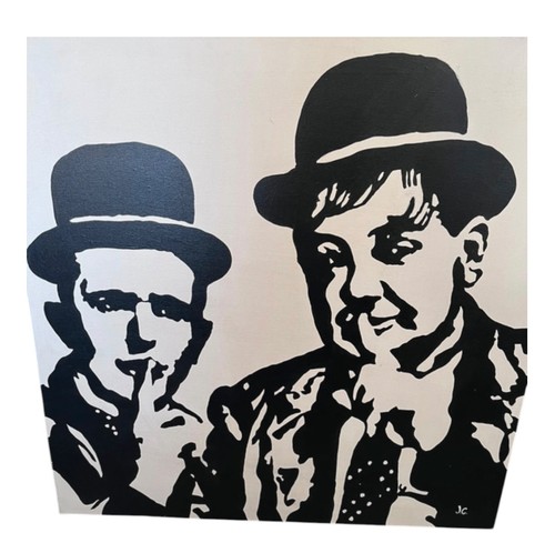 Laurel hardy canvas wall art - &,