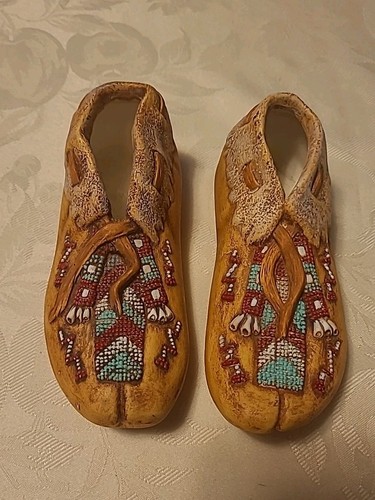 Ceramic moccasins native - ceramic,