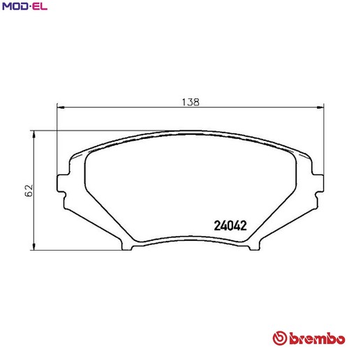 Brake pad set disc - set,