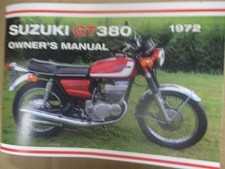 Suzuki GT380 owners manual