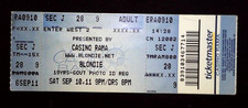 Blondie Concert Ticket Stub