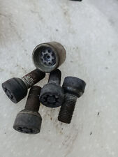 AUDI TT LOCKING WHEEL NUT SET COMPLETE GENUINE+ J KEY GOLF MK4 A3 S3 VW 5X100