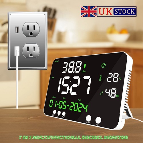 Wall mounted decibel meter led - wall,