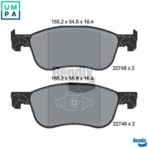 Brake pad set disc - set,