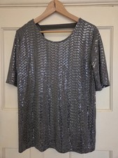 Next Silver Sparkly Women's Top Size 14