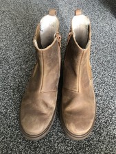 Girls Clarks Tan Leather Boots Size 1.5F