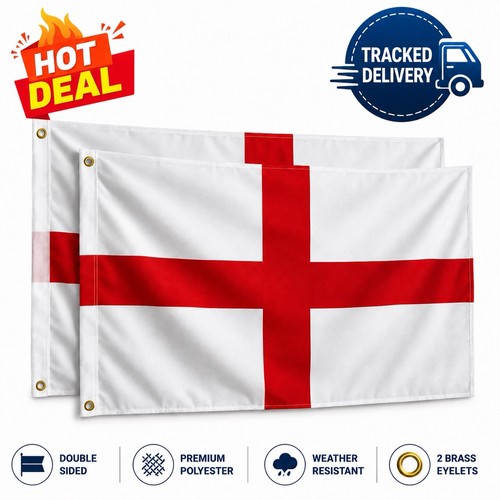 England flag 5x3ft pack - ,
