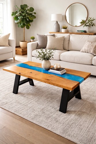 Scottish oak coffee table with - table,