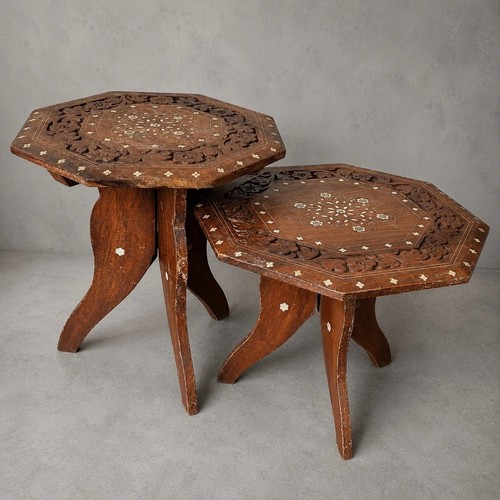Pair mid century teak - pair,
