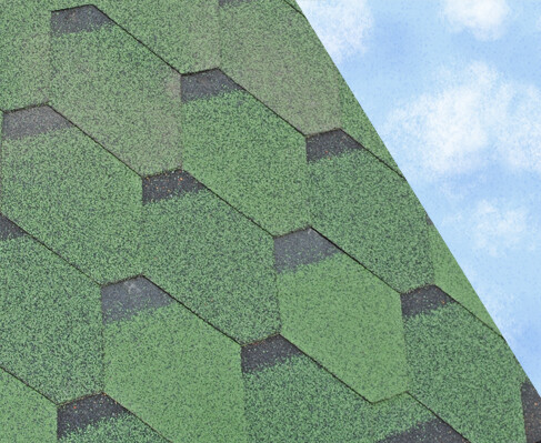 Hexagonal felt shingles - hexagonal, |