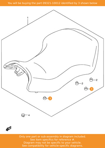Suzuki cushion 09321 - cushion,, 09321-10012