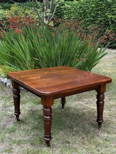 Antique Square Table On Turned Legs