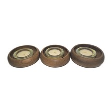 Set 3 Wooden Tealight Holders