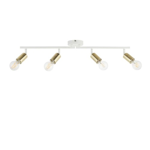 Modern matt white - white, gold