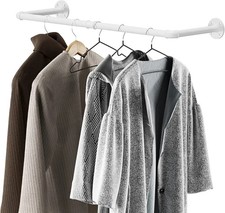 LINKPIPES Industrial Pipe Clothing Rack Wall Mounted Clothes Rack Heavy Duty Spa