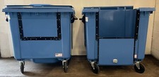 1100 litre drop front lockable accessible wheelie bin plastic - brand new