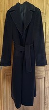 Dark Brown Italian Wool Wrap Coat Seize M In Good Condition