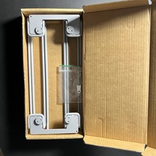 String Shelving System Hanger Rack 2- Pack Grey Powder Coated Metal Rail