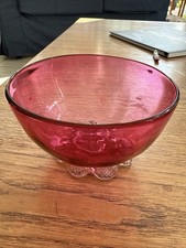 Vintage Hand blown Footed Bowl