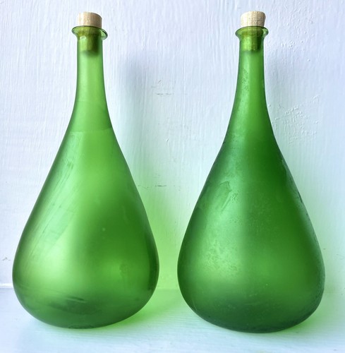 Vintage glass round green - vintage,