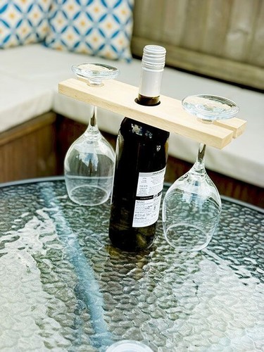 Wooden house wine bottle - bottle, &