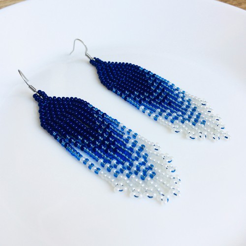 Navy blue ombre seed - , bead
