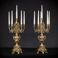 Candelabra Pair | Two Bronze