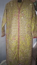 Mehndi Outfit Mustard Green