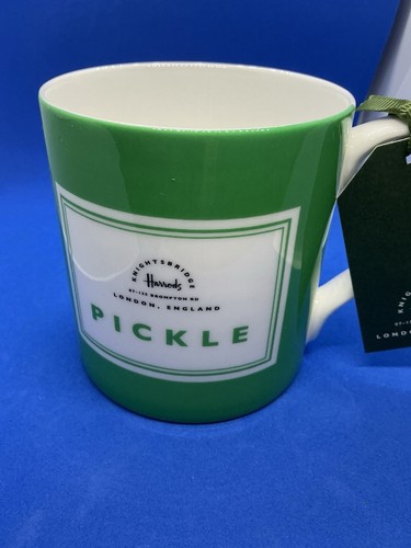 Harrods green pickle mug - pickle, new