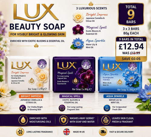 Lux beauty soap - bar, mixed