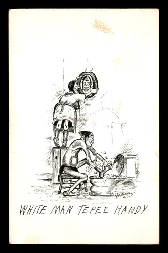 William standing postcard - standing,