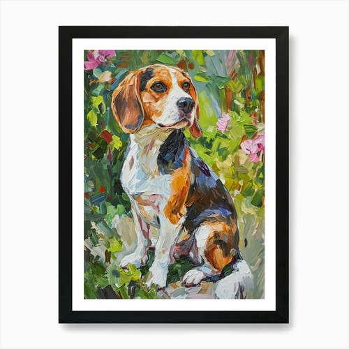 Beagle acrylic painting - beagle,