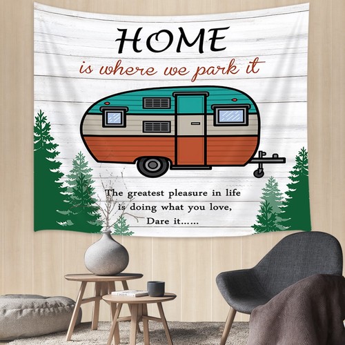 Vintage camper van holiday - vintage,