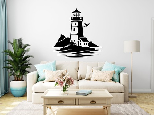 Lighthouse sticker wall birds - sticker,