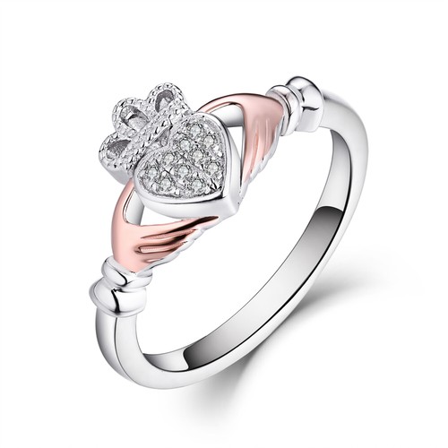 925 silver rose - silver, gold