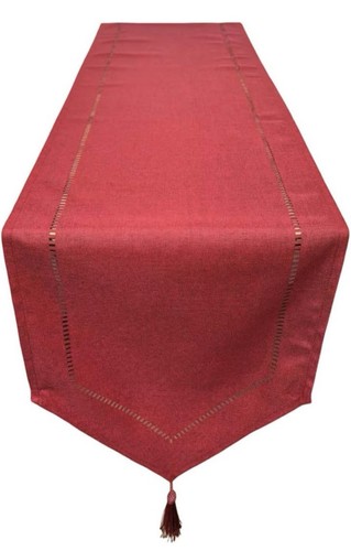 Red table runner inches - red,