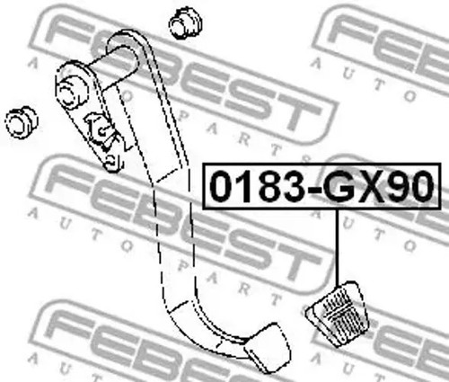 Pedal cover 0183 gx90 febest - cover, 0183-gx90