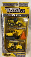 TONKA REAL TOUGH DIECAST CONSTRUCTION CREW 3 pack, front loader, excavator, stea