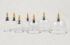 100 x Single Use Plastic Cupping / Hijama Therapy Vacuum Suction Cups Mixed Size