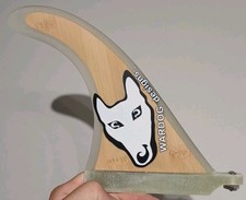 6.5" Quality Fiberglass War Dog Designs Surfboard Longboard Midlength Fin 2+1 