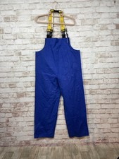 ELKA Rainwear PU Nylon Blue Bib N Brace Sz M Salopettes Waterproof Rubbery
