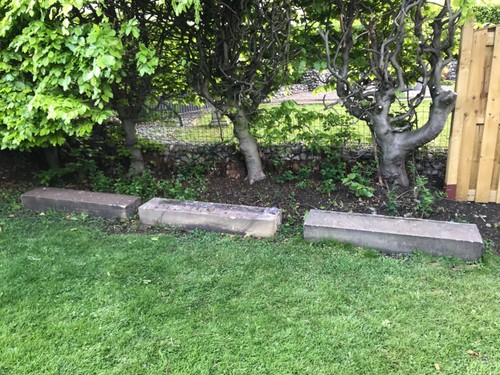 Reclaimed yorkstone steps